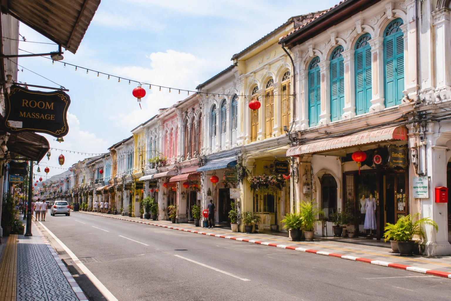 Историческая сино-португальская архитектура Phuket Old Town