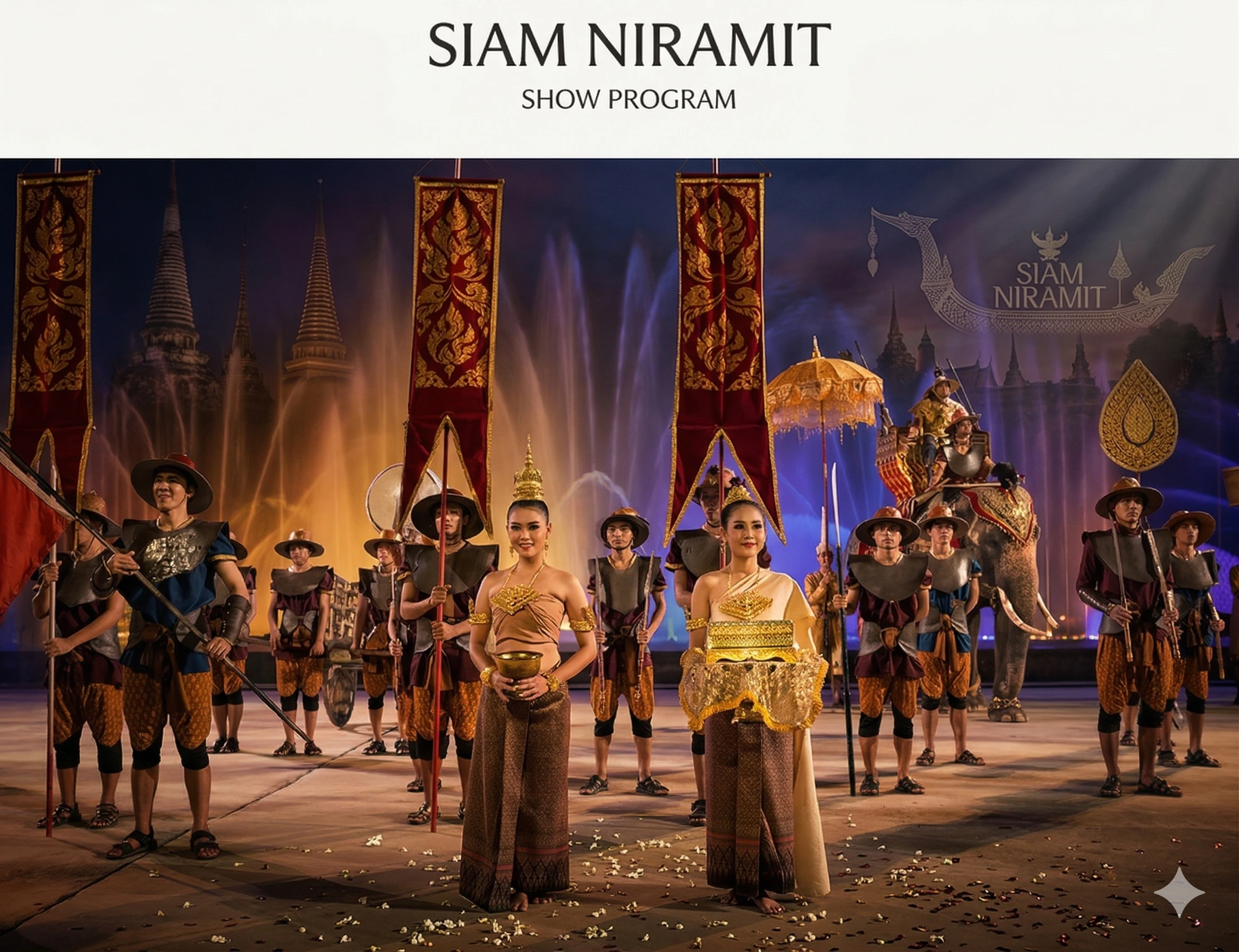 Артисты шоу Siam Niramit Phuket в традиционных костюмах — фото с актерами представления