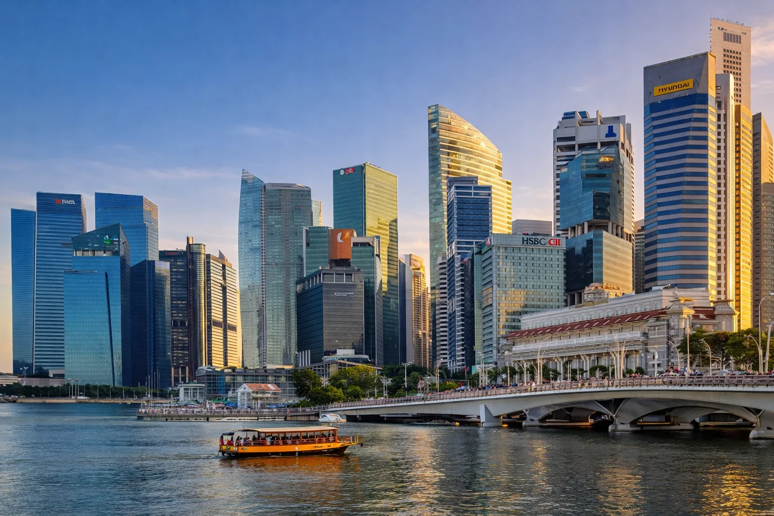 Погода и климат в Сингапуре — вид на Marina Bay